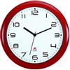 Alba HORNEW R - Orologio da Parete al Quarzo, Silenzioso, 30 x 5,5 x 30 cm, Colore: Rosso