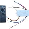 JoyousMall Kit di controllo remoto per ventilatore da soffitto, ventilatori a soffitto a LED con telecomando a 6 velocità dimmerabile controller CC a frequenza variabile (testa scuotente stellata)