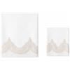 Corredocasa - Set 2 Asciugamani Bagno Made in Italy in Misto Lino Ricamato Bianco - Coppia Asciugamano Viso 70x105 cm + Ospite 35x55 cm - Eleganti e Raffinati (Bianco)