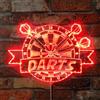 ADVPRO Darts Bar Cafe Pub Game Room RGB Dynamic Glam LED Sign - Forma tagliata a bordo - Decorazione 3D intelligente - Segnaletica multicolore st06s22-fnd-i0299-c