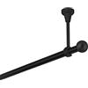 MDEKOR Bastone per tende nero, 200 cm, 1 binario, 19 mm, in metallo, fissaggio a soffitto, sfera