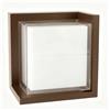 Area illumina Applique LED da Parete 3CCT 15W, Interno/Esterno, Nero,Bianco e Corten, Selettore Temperatura Colore 3000K/4000K/6500K, IP65 Impermeabile, Alta Efficienza 1500lm (Corten, Quadrato)