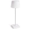 Auraglow Lampada da Tavolo Ricaricabile Bianco, Senza Fili, 1 Pezzo | Dimmerabile touch a batteria, toni caldi e freddi, interno esterno, USB C, per scrivania, cena, camera e feste in giardino