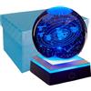 Conalisk Luce notturna a sfera di cristallo 3D, lampada a sfera in vetro da 8,9 cm con base a LED, lampada a sistema solare, regalo di compleanno e Natale per ragazzi, ragazze e amici