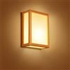 Ganeep Creativo giapponese in legno massello a doppia testa Luce a muro Camera da letto Comodino Soggiorno Aisle Study Parete Lanterna Faretti Semplice e moderna Lampada da parete E27