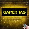 CUIGOI Segno Neon da Gioco Personalizzato LED Gamer Segno in Metallo da Parete Lampada con Nome Personalizzato Luci da Notte per Gamer con 7 Colori Decorazione per la Casa Segno Gamer per Camera da Gioco da