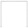 VR VETRINEINRETE Vetrineinrete® Bastone per tenda doccia universale regolabile angolare con aste 90X90X90 cm argento o bianca asta per tende (Bianco)