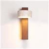 BXSUKEYOU Wabi Sbai Stone Wall Sconce Lampada da lettura a LED con montaggio a parete, luce di lettura girevole in pannello di fibra dura, applique da parete rettangolari retrò moderne regolabili in travertino