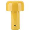 HJLRR Lampada da tavolo a fungo, ricaricabile USB lampada da tavolo a LED, dimmerabile, portatile, senza fili per camera da letto, soggiorno, studio, decorazione,giallo