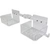 IKONA INNOVATION PLASTICS DESIGN IKONA Porta Shampoo per Saliscendi Doccia in Plexiglass | Mensola Doccia Portasapone Portaoggetti Resistente ed Elegante| Disegnato e Prodotto in Italia (H. 12 cm x L. 38 cm x H. 12 cm - Ø 2,5 cm)