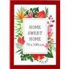 MG Design Cornice 70x100 cm - colore Rosso, in legno, con vetro acrilico - da appendere in verticale o in orizzontale, senza sfondo, per foto, poster, puzzle
