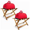 VIRSUS 2 Porta Valigie Pieghevoli in Legno Bamboo con 5 Cinghie, misura 65x36x36 cm, Cavalletto Sgabello Reggivaligia, per Bagagli, Valigie in Hotel, B&B, Albergo, Camera da Letto -NA7880F