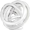 Onlylux Il Nodo dell'Amore 14 cm - Decorazione in Vetro - Scultura in Canne di Vetro Lavorata a Mano -Simbolo di Amore Infinito e Legame Indissolubile -Design Moderno ed Elegante - Colore Bianco Latte