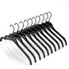 Mainetti Appendini per Abiti Bretellati, Scamiciati, Grucce Salvaspazio, con Notches in Gomma Antiscivolo, per Camicie, Costumi da Bagno, Lingerie, Set 10 pezzi, Nero Lucido, Gancio Nero, 38cm