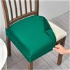 Generic Coprisedie In Velluto Elasticizzato Senza Schienale | Morbidi, Lavabili E Antigraffio | Per Cucina, Sala Da Pranzo E Eventi | 2, 4, 6 Pezzi(New Dark Green,Set of 2)