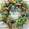 Generisch Ghirlanda per porta, primavera, estate, per tutte le stagioni, fiori artificiali, foglie verdi, ghirlande per porta di casa, esterni, finestre, pareti, giardino, matrimoni, festival, feste
