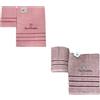 Renato Balestra 2 Set di 2 Asciugamani da bagno (1 viso e 1 bidet) Ass (Rosa-Cipria)