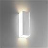ISYLUCE APPLIQUE PARALLELEPIPEDO GESSO BIANCO VERNICIABILE DOPPIO FASCIO DI LUCE CERTIFICAZIONE ELETTRICA ITALIANA