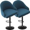 MSNCS Coprisedie Fodere Per Bar Sgabelli 1/2/4 Pezzi, Coprisgabello Cucina Copertura Per Sgabelli Girevoli Alto Elasticizzato Moderne Curvo