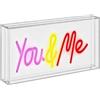 WD Lifestyle Insegna Neon Decorativa con Scritta (You & Me)