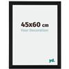 yd. Your Decoration - Cornice 45x60 cm - Nero Opaco - Decorativa Parete in Legno con Vetro in acryl - Antiriflesso - 45x60 Cornice - Catania