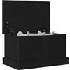 vidaXL Scatola di Stoccaggio Rovere Nero 50 x 30 x 28 cm, Baule Moderno per Soggiorno, Design Rettangolare, Resistente, utile per organizzare, Box stiloso per la casa