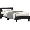 vidaXL Struttura del Letto Rovere Nero 90 x 190 cm Legno Multistrato, Mobili per Camera, Letto in Legno, Design Rettangolare, Base con Listelli, Arredamento Contemporaneo, Semplice e stiloso