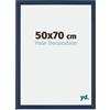 yd. Your Decoration - Cornice 50x70 cm - Blu Scuro Spazzato - Decorativa Parete in Legno con Vetro in acryl - Antiriflesso - 50x70 Cornice - Mura