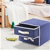 HOUSE COLLECTION Cassettiera in TNT blu a 2 cassetti 30 x 30 x 25 cm (HSC1948)