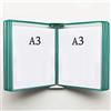 EliteBloom Lavagna organizer da parete, espositore per cataloghi, poster A3 da parete, espositore per libri a fogli mobili, espositore trasparente per pagine 45 x 33 x 10 cm, D