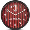 Seven Orologio da parete A.C. MILAN al quarzo con movimento continuo, Prodotto ufficiale, Calcio, Idea regalo bambini e adulti