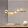 Silamp Lampadario a sospensione 6 sfere in vetro ambrato V721-AMBER