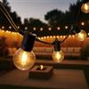 Ledvion - Catena Luminosa, 19.5 Metri, 30x E12 LED, IP44 Impermeabile, 9W, 2700K, Illuminazione per Esterni