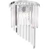 IDEAL LUX CARLTON AP3 APPLIQUE IN METALLO CROMATO CON BARRE IN CRISTALLO 3x40W E14