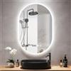 Litglobe Specchio Bagno con Luce 50x75cm,Specchio Bagno LED con Antiappannamento,Specchi𝗼 da Bagn𝗼 con Interruttore Touch,3000K-6500K Dimmerabile