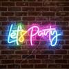 Decor Space Scritta luminosa a neon da appendere, 41 x 18 cm (Let's Party)