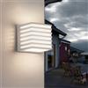 Partenopea Applique lampada da muro parete moderna cubo luce up&down illuminazione efficiente da 10w in PC per esterno e interni IP54 casa balcone terrazza facciate (Bianco, Luce bianca naturale 4000K)