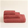 BOHEME | Set di 3 Asciugamani Serenity | Terracotta | 1(30x50) + 1(50x100) + 1(100x150) | 100% Cotone Pettinato | 600 g/m² | Morbidi, Assorbenti e ad Asciugatura Rapida | Lavabili in Lavatrice | Uso