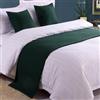 QRGMKL Premium Bed Runner per Il Piede del Letto, Tinta Unita Sciarpa da Letto in Cotone Lino copriletto Decorazione della casa Camera da Letto dell'hotel Bedding-Dark Green||210X50cm for 1.5m Bed