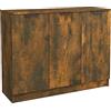 vidaXL Credenza Rovere Fumo 90,5x30x70 cm in Legno Multistrato