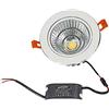 UNIVERSO Faretto incasso led cob 20 watt orientabile luce bianca 6500 k completo di driver e alette per il montaggio B39