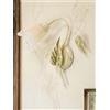Generico Applique classico in ferro battuto 1 luce Mirandola panna sinistro per salotto, soggiorno, sala da pranzo, ingresso, corridoio, camera da letto,