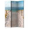 murando - Paravento da Interno Mare 135x172 cm 3 Pannelli - Stampa Bilaterale su Tela in TNT - Separe per Ufficio Ambienti Paraventi Decorazioni Moderno Soggiorno - Estate c-B-0362-z-b