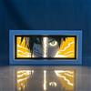Zhongkaihua Levi 3D Intaglio in Carta Luce Notturna Jaeger Eren Carattere Anime Ombra Sculture in Carta Telaio Sculture LED Lampada da Tavolo Atmosfera per Camera da Letto