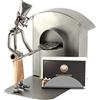Steelman24 I Omini di Viti Pizzaiolo con Portabiglietti da Visita I Idee Regalo Originale I Soprammobili in Metallo I Modellino