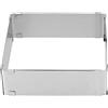 HERCHR Stampo Quadrato Torta, Telaio da forno regolabile 16 - 28 cm acciaio inox per Dolci, Pasticceria