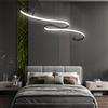 Arcadia Lampadario Led Soffitto a Sospensione Moderno con Luce Calda e Fredda Dimmerabile, Telecomando e App per Cellulare - Lampadario Camera da Letto, Soggiorno, Cucina e Cameretta (Nero)