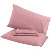 Viterbo Biancheria Completo Letto - Lenzuolo - Sofia - Colorato Tinta Unita 100% Cotone Singolo - 1P Mezza - Matrimoniale (Matrimoniale, (4121), Rosa Acceso)