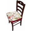 Russo Tessuti 6 CUSCINI Sedie Cucina Coprisedia IMBOTTITI Tinta Unita Vari Colori Elastico-FIORE BORDEAUX