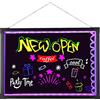 Bazargame Lavagna pubblicitaria luminosa fai da te, 50 cm x 70 cm, con telecomando e 8 penne al neon, targa pubblicitaria per bar, ristorante (senza batteria)
